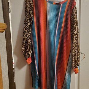 Crazy train serape and leopard dress